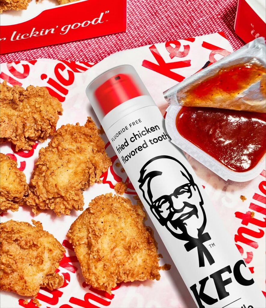 KFC выпустил зубную пасту со вкусом курочки — и это шутка.