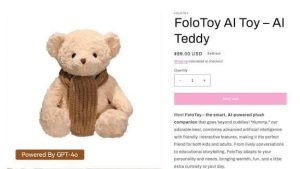 Компания FoloToy убрала из продажи плюшевых медвежат с ИИ